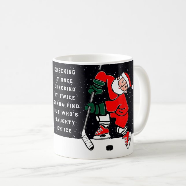 Hockey Weihnachtsgeschenk Kaffeetasse (VorderseiteRechts)