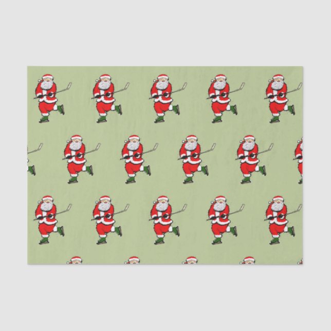 Hockey Weihnachtsgeschenk Seidenpapier (Vorderseite)