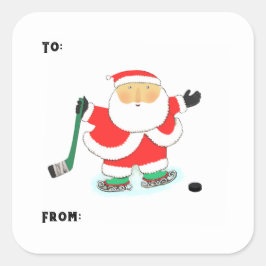 Hockey Weihnachtsgeschenk Tag Stickers