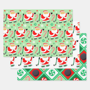 Hockey Weihnachtsgeschenk Wrapping Paper Geschenkpapier Set