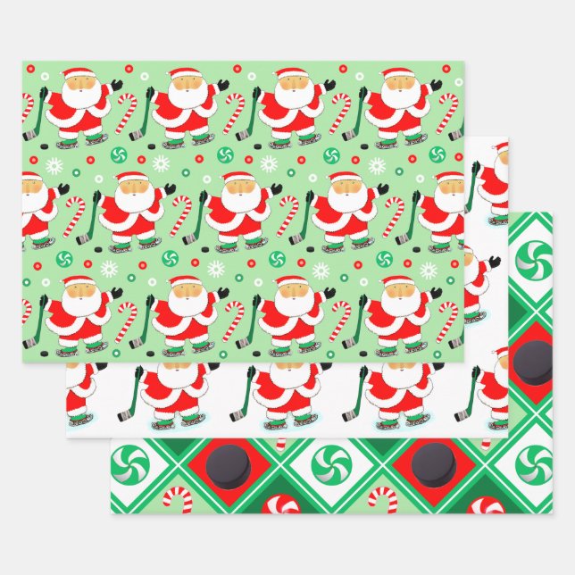 Hockey Weihnachtsgeschenk Wrapping Paper Geschenkpapier Set (Set)