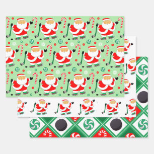 Hockey Weihnachtsgeschenk Wrapping Paper Geschenkpapier Set
