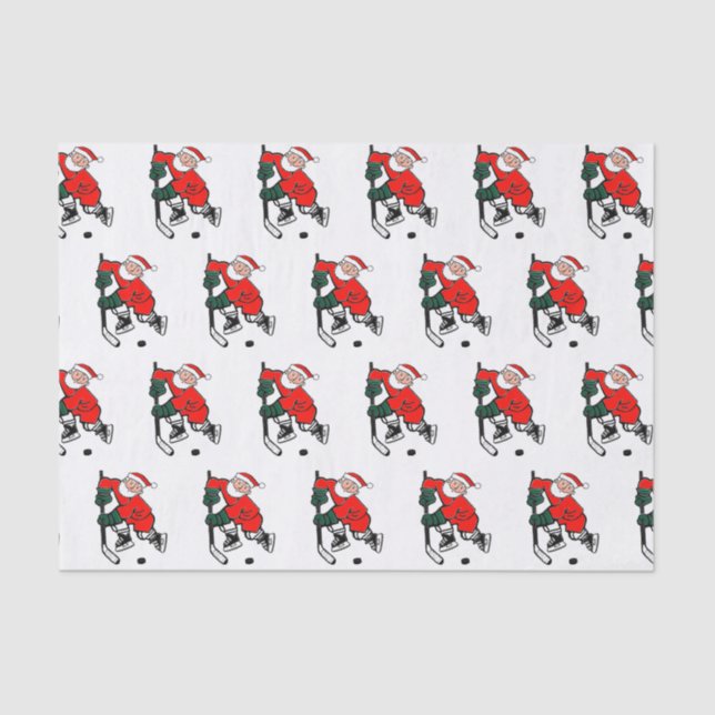 Hockey Weihnachtszettel Seidenpapier (Vorderseite)