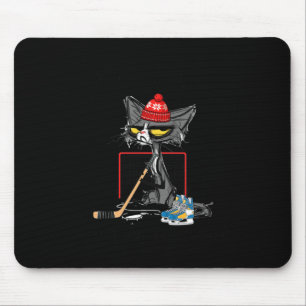 Hockey, weil Mord ist falsch lustige Niedliche Kat Mousepad