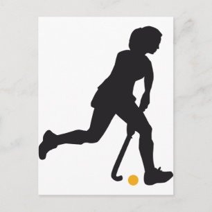 Hockey Woman Postkarte