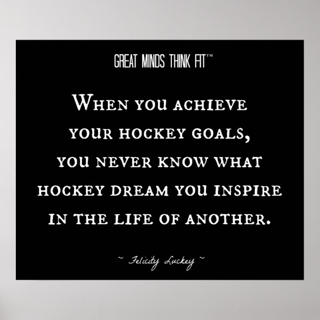 Hockey-Zitat 013 Poster (Vorne)