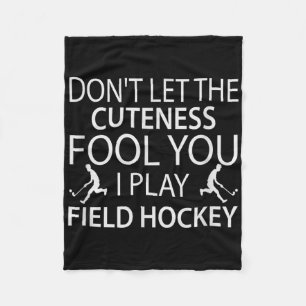 Hockey-Zitat Hockey-Spieler Sport Fleecedecke