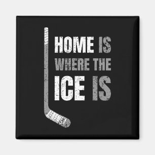 Hockey - Zu Hause ist da, wo das Eis ist - Retro-S Magnet