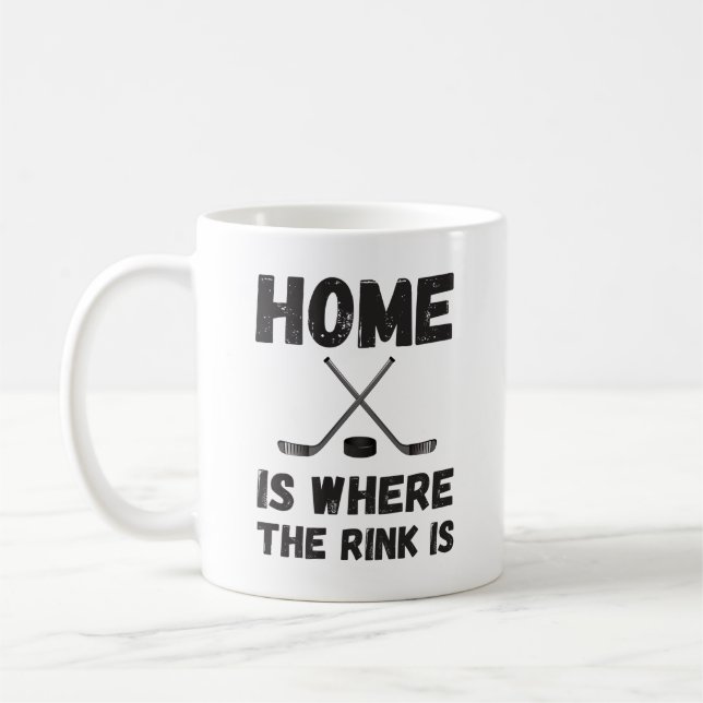 Hockey-Zuhause ist dort, wo der Rosa ist Kaffeetasse (Links)