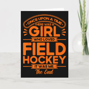 Hockeyfeld Ein Mädchen, das Feldhockey liebte Karte