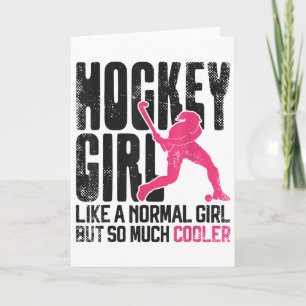Hockeyfeld Hockey Mädchen Wie Ein Normales Mädchen Karte
