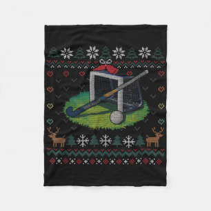 Hockeyfield hässlicher Weihnachtspullover Ll Sport Fleecedecke