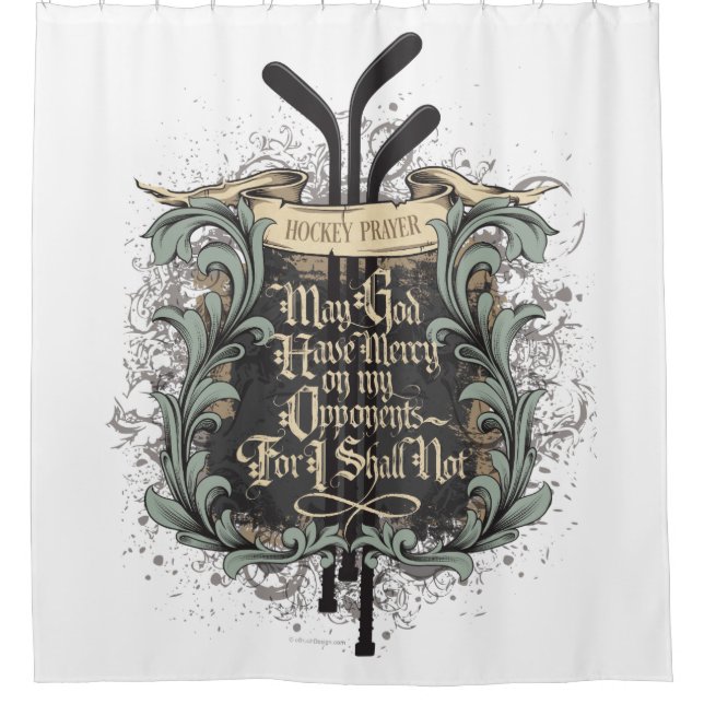 Hockeygebet Duschvorhang (Vorderseite)