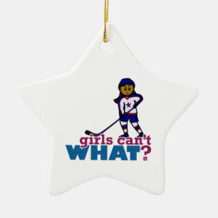 HockeyGirl Keramikornament