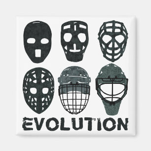 Hockeygoalie-Masken-Evolution Magnet