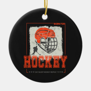 Hockeyhelm Vintage-Spieler Spiel Trainer Oder Coac Keramik Ornament
