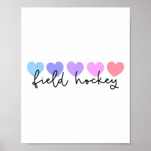 Hockeyliebhaber-Herz Frauen oder Mädchen Poster