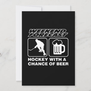 Hockeyliebhaber   Hockey mit einer Chance auf Bier Feiertagskarte