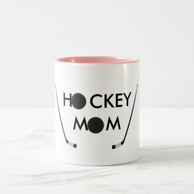 Hockeymamma-Tasse Zweifarbige Tasse (Mittel)