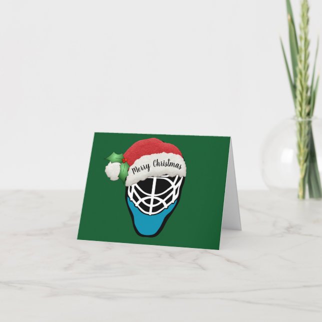 Hockeymaske Design Faltenkarte Karte (Vorderseite)