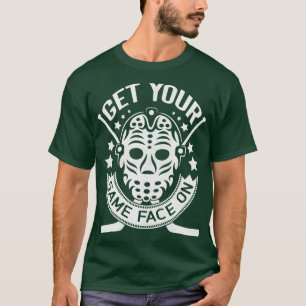 Hockeymaske & Sticks Angebot, mit Back-Print T-Shirt