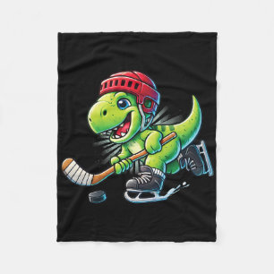 Hockeysaurus Dinosaur Eishockey Trex Kinder Jungen Fleecedecke