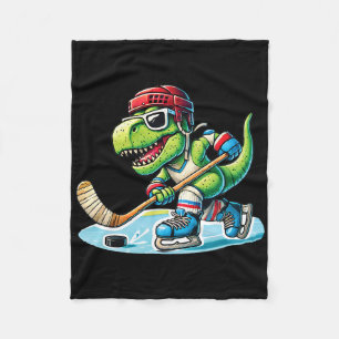 Hockeysaurus Dinosaur Eishockey Trex Kinder Jungen Fleecedecke
