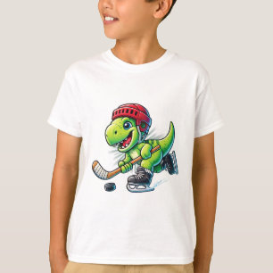 Hockeysaurus Dinosaur Eishockey Trex Kinder Jungen T-Shirt