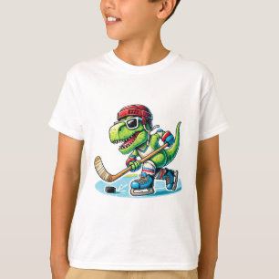 Hockeysaurus Dinosaur Eishockey Trex Kinder Jungen T-Shirt