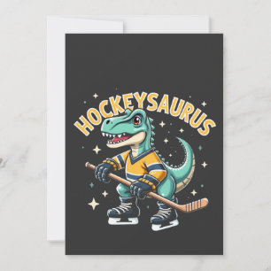 Hockeysaurus Eishockey Dinosaurier Liebhaber Einladung