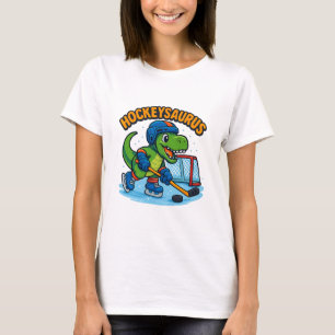 Hockeysaurus Lustiger Dinosaurier Eishockey Kinder T-Shirt