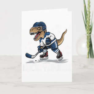 Hockeysaurus Lustiger Dinosaurier Hockey Kinder Ho Karte