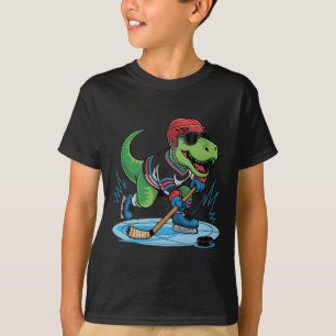 Hockeysaurus T-Rex Hockey-Dinosaurier T-Shirt