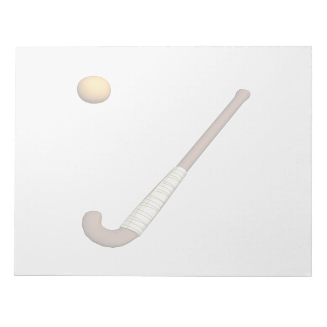 Hockeyschläger und Ball Notizblock (Vorderseite)