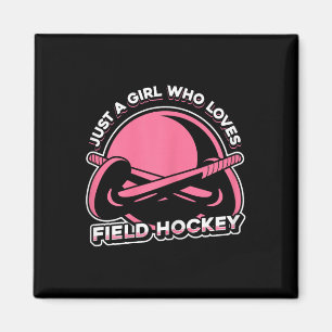 Hockeyspiel auf dem Feld - Nur ein Mädchen, das Fe Magnet