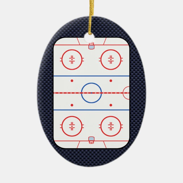 Hockeyspiel-Begleiter-Kohlenstoff-Faser-Art Keramikornament (Vorne)