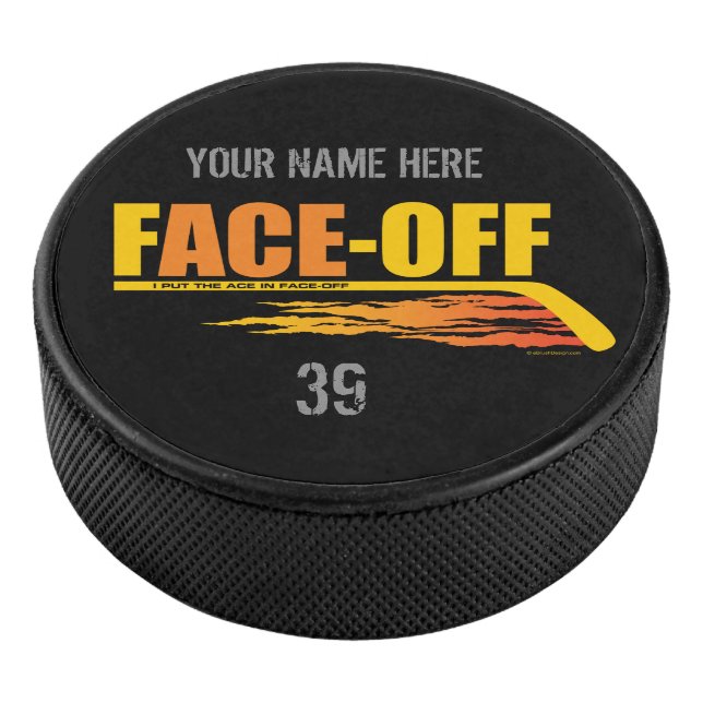 Hockeyspiel-Off-As (Personalisiert) Eishockey Puck (3/4)