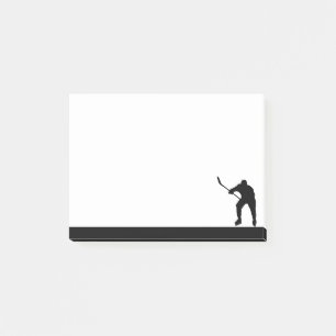 Hockeyspieler Athlet Sport Silhouette Post-it Klebezettel