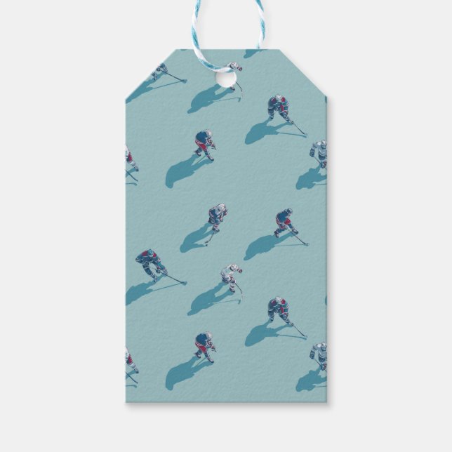 Hockeyspieler auf Eis Geschenkanhänger (Vorderseite)