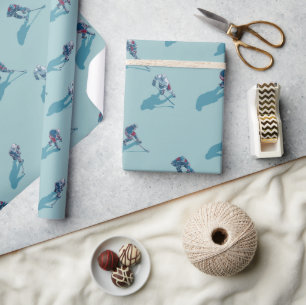 Hockeyspieler auf Eis Geschenkpapier