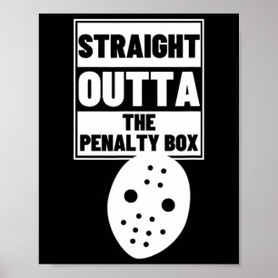 Hockeyspieler direkt aus der Strafbox Lustiges Eis Poster