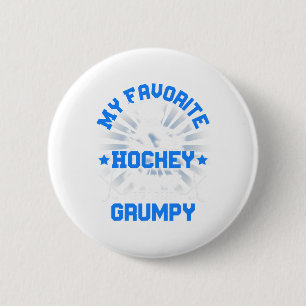 Hockeyspieler Eis Mein Lieblings-Hockeyspieler nen Button