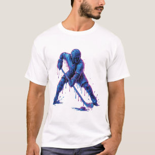 Hockeyspieler Eiscreme-Drip-Grafik Jugend Männer F T-Shirt
