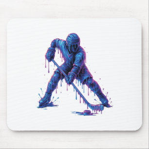 Hockeyspieler Eiscreme-Tropfen-Grafik Jugend Männe Mousepad