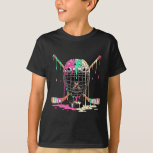 Hockeyspieler Eiscreme-Tropfen Jungen Kinder Eisho T-Shirt