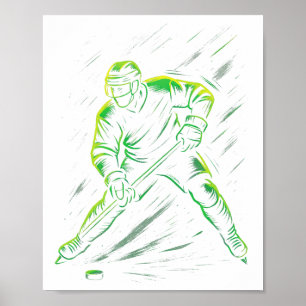 Hockeyspieler - Eishockey Athlet Sport Poster