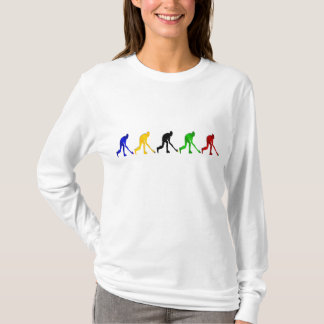 Hockeyspieler-Feld-Hockeystock- und -ballgeschenke T-Shirt