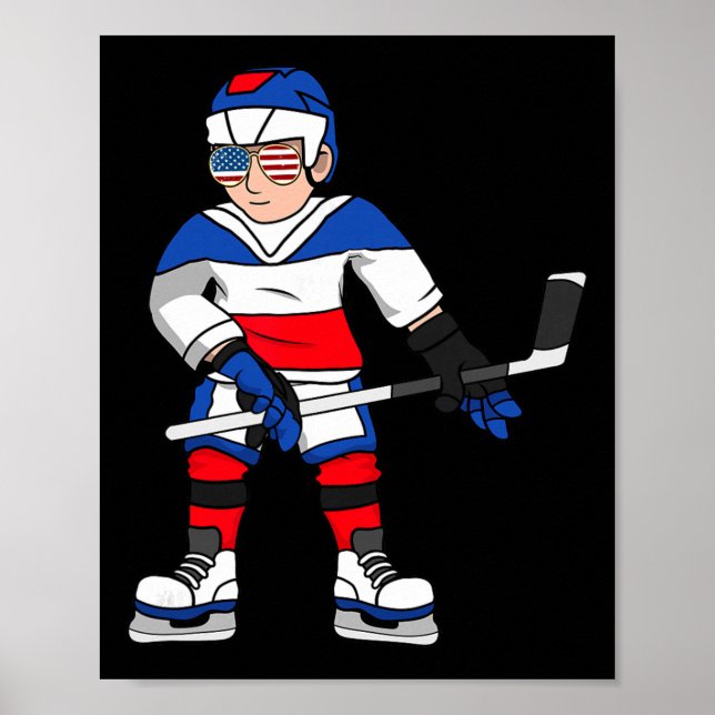 Hockeyspieler Hockey Fans  Poster (Vorne)