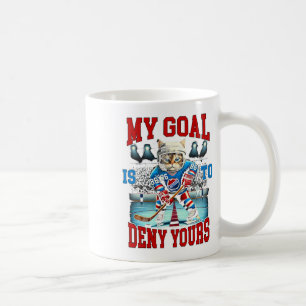 Hockeyspieler Hockey Katzenliebhaber Mein Ziel ist Kaffeetasse