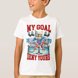 Hockeyspieler Hockey Katzenliebhaber Mein Ziel ist T-Shirt